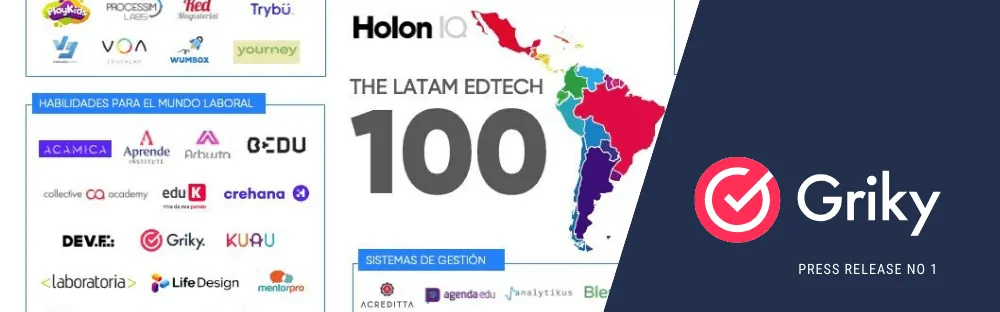 Griky seleccionada como una de las 100 Startups EdTech más innovadoras de América latina